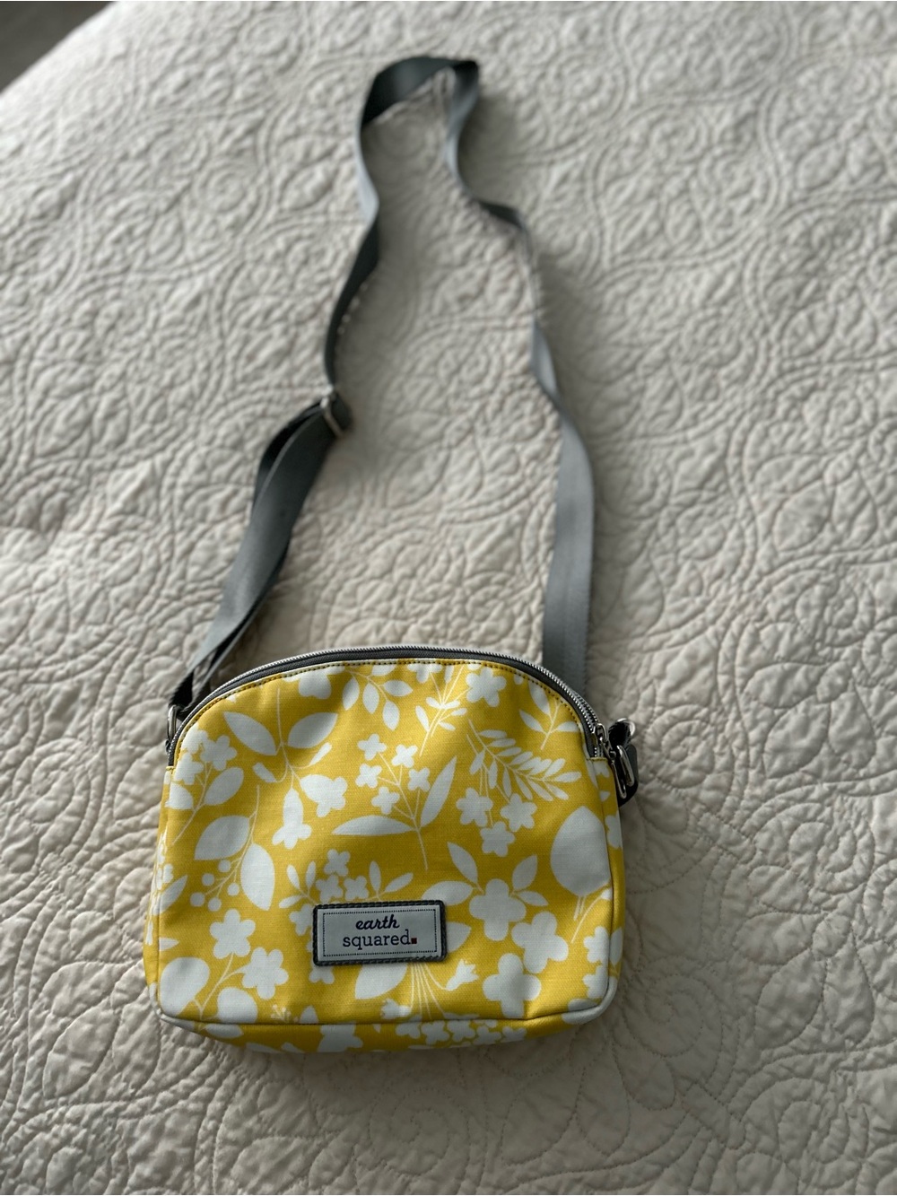 Yellow Floral Crossbody Bag